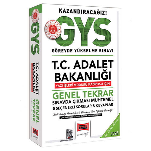 GYS T.C Adalet Bakanlığı Yazı İşleri Müdürü Kadrosu İçin Genel Tekrar Yargı Yayınları 2025