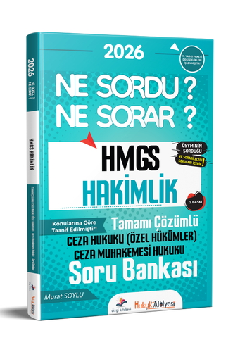 HMGS Hakimlik Ne Sordu Ne Sorar Ceza Hukuku Özel CMK Soru Bankası Dizgi Kitap Yayınları 2026