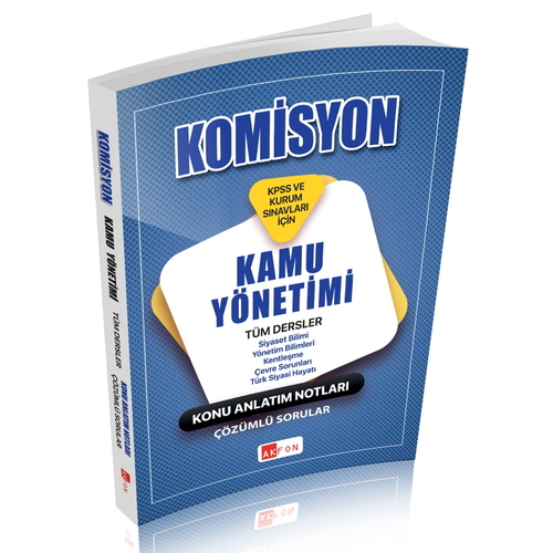 Komisyon Kamu Yönetimi Konu Anlatımı Akfon Yayınları 2026