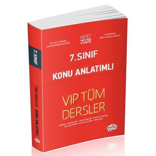 7. Sınıf VIP Tüm Dersler Konu Anlatımlı Editör Yayınları