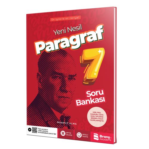 7. Sınıf Yeni Nesil Paragraf Soru Bankası Branş Akademi Yayınları
