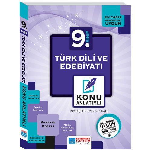9. Sınıf Türk Dili ve Edebiyatı Konu Anlatımlı Evrensel İletişim Yayınları