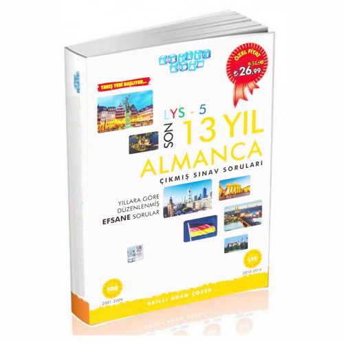 LYS 5 Son 13 Yıl Almanca Soruları ve Çözümleri Akıllı Adam Yayınları