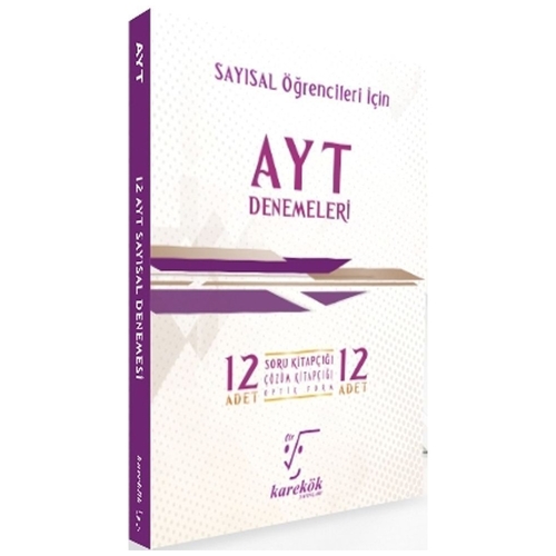 AYT Sayısal Öğrencileri İçin 12li Denemeleri Karekök Yayınları