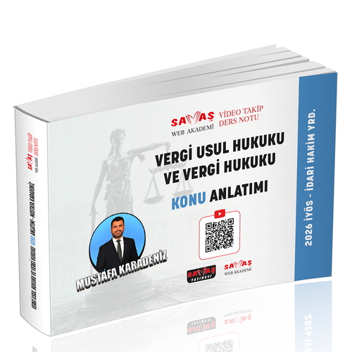İYÖS İdari Hakim Yardımcılığı Vergi Usul Hukuku ve Vergi Hukuku Konu Anlatımı Savaş Yayınları 2026
