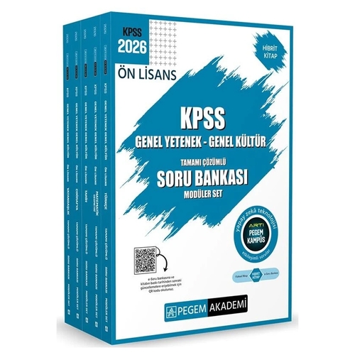 KPSS Ön Lisans Soru Bankası Çözümlü Modüler Set Pegem Akademi Yayınları 2026