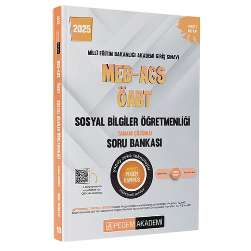 MEB AGS ÖABT Sosyal Bilgiler Öğretmenliği Soru Bankası Pegem Akademi Yayınları 2025