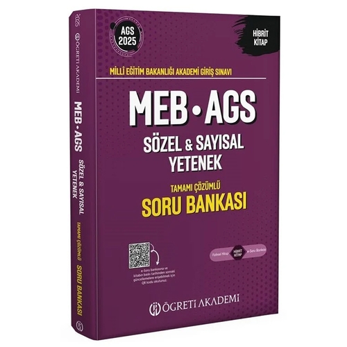 MEB AGS Sözel Sayısal Yetenek Soru Bankası Öğreti Akademi Yayınları 2025