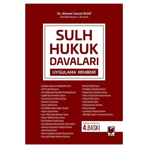 Sulh Hukuk Davaları Uygulama Rehberi - Ahmet Cemal Ruhi