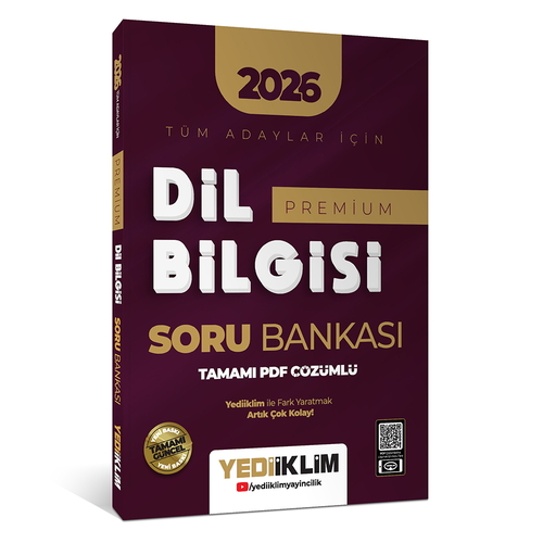 Tüm Adaylar İçin Dil Bilgisi Premium Soru Bankası Yediiklim Yayınları 2026