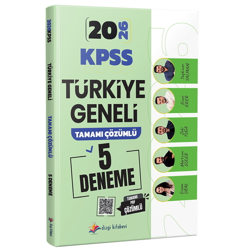 KPSS Türkiye Geneli Tamamı PDF Çözümlü 5 Deneme Sınavı Dizgi Kitap Yayınları 2026