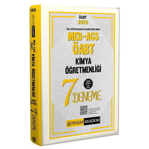 MEB AGS ÖABT Kimya Öğretmenliği Tamamı Çözümlü 7 Deneme Pegem Akademi Yayınları 2026