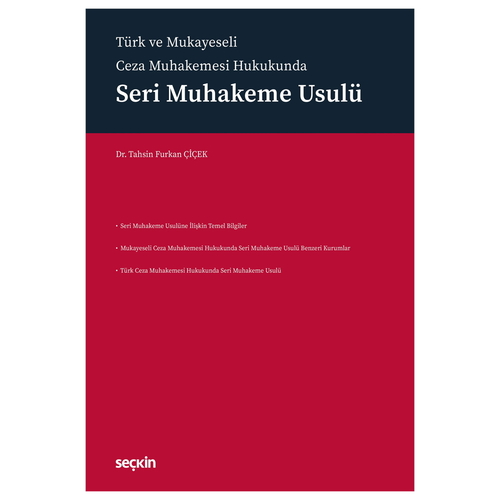 Seri Muhakeme Usulü - Tahsin Furkan Çiçek