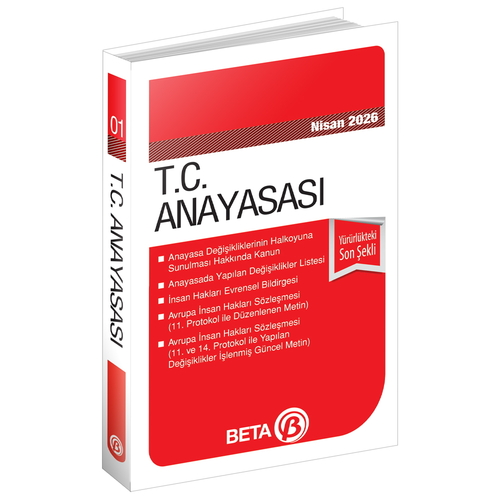T.C. Anayasası Beta Yayınları Kanun Metinleri Nisan 2026