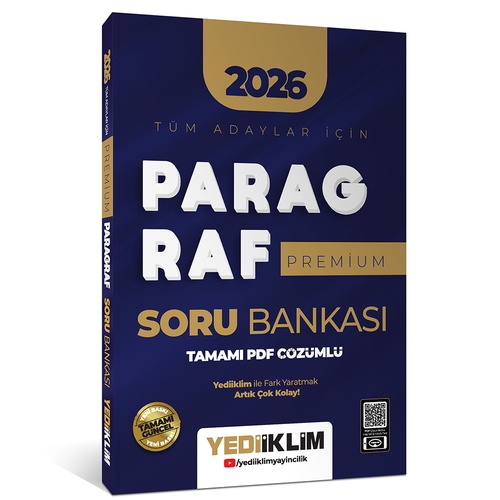 Tüm Adaylar İçin Paragraf Premium Soru Bankası Yediiklim Yayınları 2026
