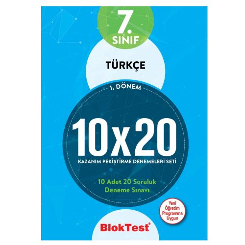7. Sınıf 10x20 Türkçe 1. Dönem Kazanım Pekiştirme Denemeleri Seti Tudem Yayınları