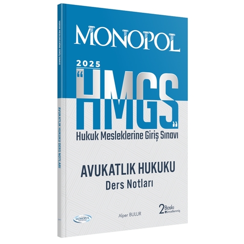 HMGS Avukatlık Hukuku Ders Notları Monopol Yayınları 2025