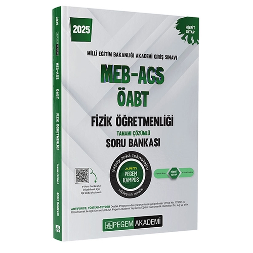 MEB AGS ÖABT Fizik Öğretmenliği Soru Bankası Pegem Akademi Yayınları 2025