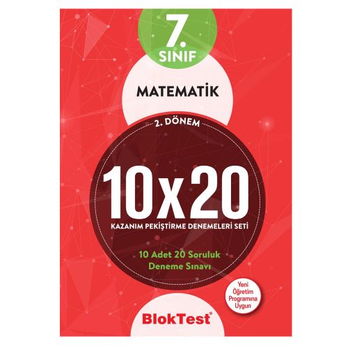 7. Sınıf 10x20 Matematik 2. Dönem Kazanım Pekiştirme Denemeleri Seti Tudem Yayınları