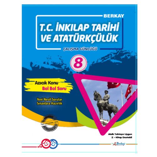 8. Sınıf T.C. İnkılap Tarihi ve Atatürkçülük Çalışma Günlüğü Berkay Yayınları