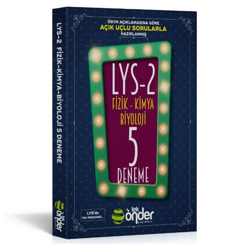 LYS 2 Fizik-Kimya-Biyoloji 5 Deneme Tek Önder Yayınları