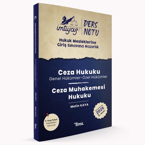 İmtiyaz HMGS Ceza Hukuku ve Ceza Muhakemesi Hukuku Ders Notları Temsil Kitap Yayınları 2025
