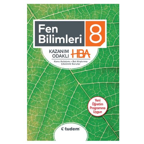 8. Sınıf Fen Bilimleri Kazanım Odaklı HBA Tudem Yayınları