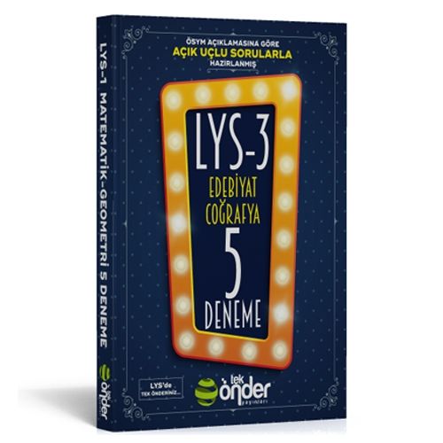LYS 3 Edebiyat-Coğrafya 5 Deneme Tek Önder Yayınları