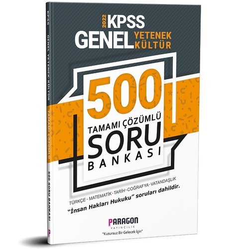 KPSS Genel Kültür Genel Yetenek 500 Soru Bankası Yayınları 2022