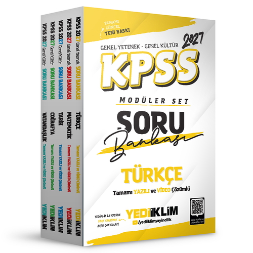KPSS Genel Yetenek Genel Kültür Modüler Set Soru Bankası Yediiklim Yayınları 2027