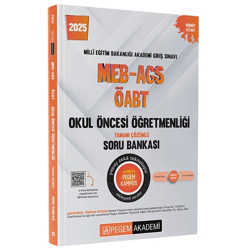 MEB AGS ÖABT Okul Öncesi Öğretmenliği Soru Bankası Pegem Akademi Yayınları 2025