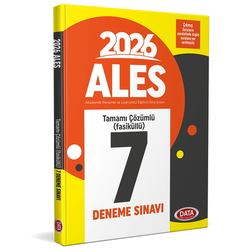 ALES Tamamı Çözümlü 7 Deneme Sınavı Data Yayınları 2026