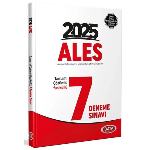 ALES Tamamı Çözümlü 7 Deneme Sınavı Data Yayınları 2025