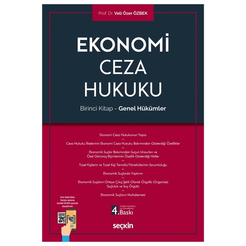 Ekonomi Ceza Hukuku Birinci Kitap Genel Hükümler - Veli Özer Özbek