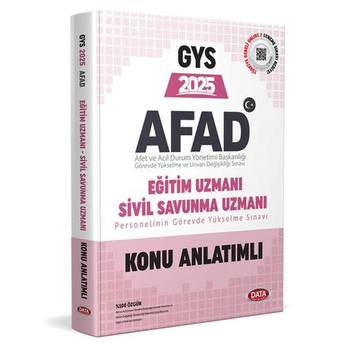GYS AFAD Eğitim Uzmanı ile Sivil Savunma Uzmanı Konu Anlatımlı Data Yayınları 2025