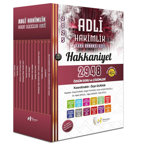 Hakkaniyet Adli Hakimlik Soru Bankası Seti VİPHukuk Yayınları 2025