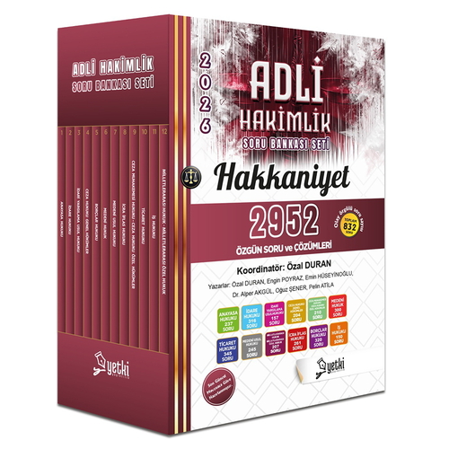 Hakkaniyet Adli Hakimlik Soru Bankası Seti Yetki Yayınları 2026