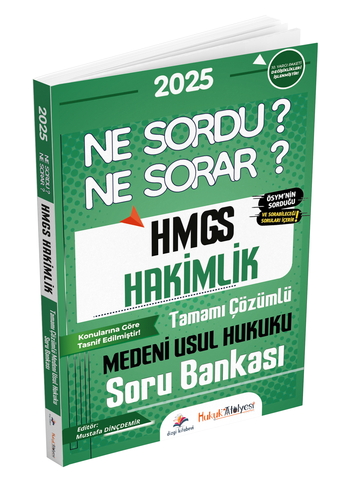 HMGS Hakimlik Ne Sordu Ne Sorar Medeni Usul Hukuku Soru Bankası Dizgi Kitap Yayınları 2025