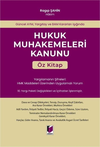 Hukuk Muhakemeleri Kanunu Öz Kitap - Ragıp Şahin