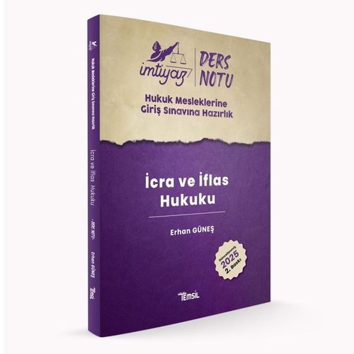 İmtiyaz HMGS İcra ve İflas Hukuku Ders Notları Temsil Kitap Yayınları 2025