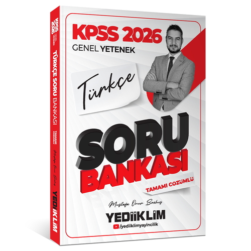 KPSS Genel Yetenek Türkçe Tamamı Çözümlü Soru Bankası Yediiklim Yayınları 2026