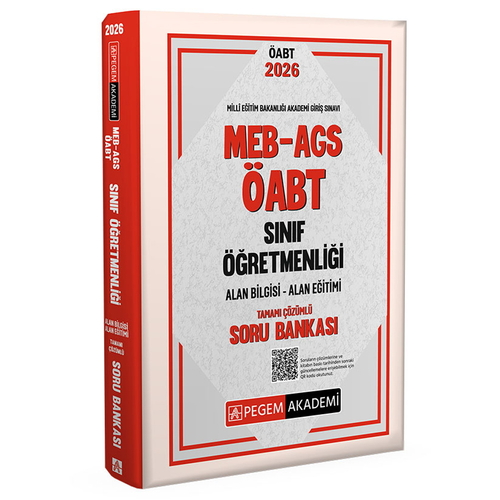 MEB AGS ÖABT Sınıf Öğretmenliği Soru Bankası Pegem Akademi Yayınları 2026