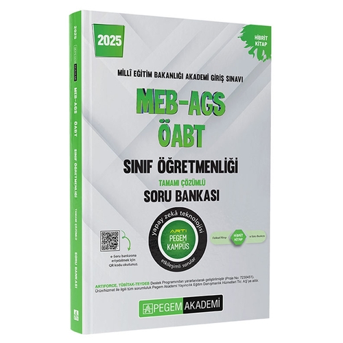 MEB AGS ÖABT Sınıf Öğretmenliği Soru Bankası Pegem Akademi Yayınları 2025