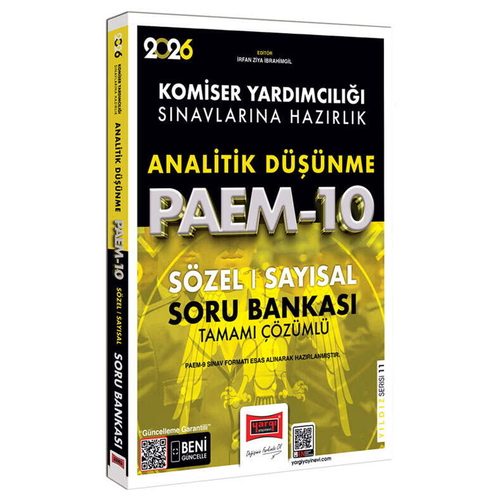 PAEM Komiser Yardımcılığı Sınavlarına Hazırlık Analitik Düşünme Sözel-Sayısal Soru Bankası Yargı Yayınları 2026