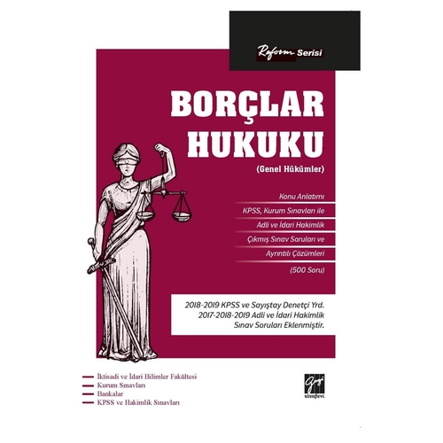 Borçlar Hukuku Reform Serisi Gazi Kitabevi Yayınları 2020