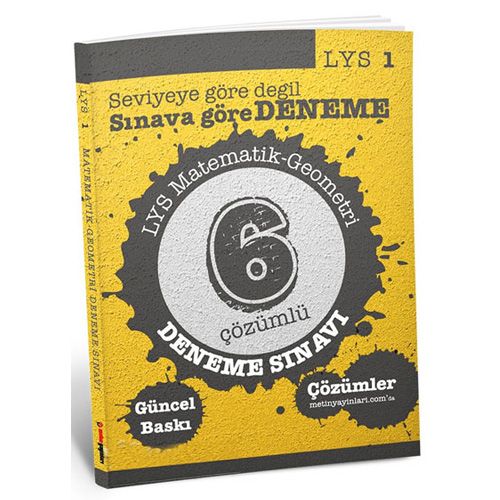 LYS 1 Matematik Geometri Tamamı Çözümlü 6 Deneme Sınavı Metin Yayınları