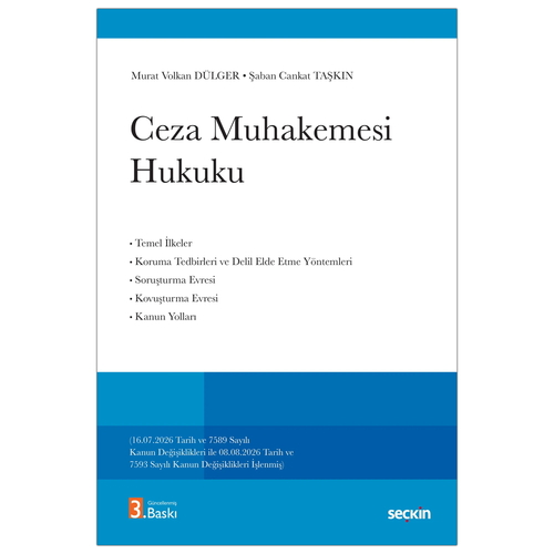 Ceza Muhakemesi Hukuku - Murat Volkan Dülger, Şaban Cankat Taşkın