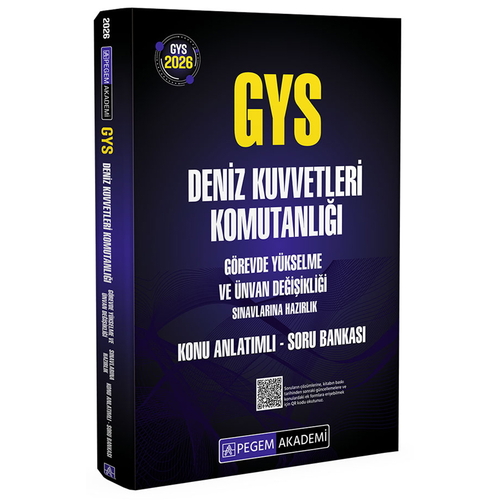GYS Deniz Kuvvetleri Komutanlığı Görevde Yükselme Konu Anlatımlı Soru Bankası Pegem Akademi Yayınları 2026