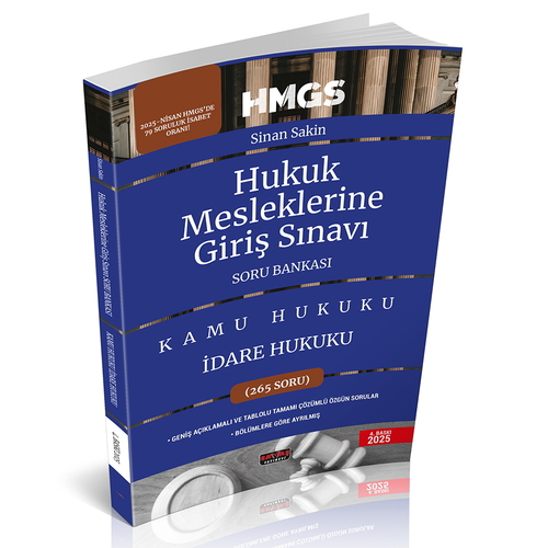 HMGS İdare Hukuku Soru Bankası Savaş Yayınları Mayıs 2025