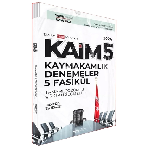 KAİM Kaymakamlık Tamamı Çözümlü 5 Deneme Yakın Eğitim Yayınları 2024
